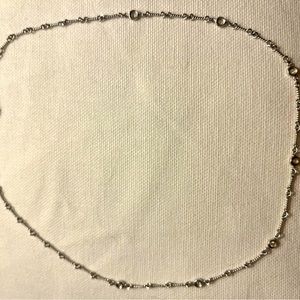 Roberto Coin Dogbone Diamond Station Necklace